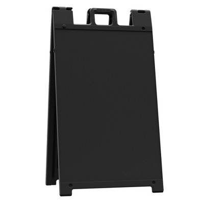 Plasticade Deluxe Signicade Portable Folding Double Sided Sign Stand, Black