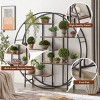 Wooden Industrial Storage Rack,5-Tier Open Shelves Bookshelf with Steel Frame,Vintage Display Cabinet for Living Room or Office–Cuddlewood - 3 of 4