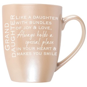 Granddaughter: Like A Daughter With Bundles Of Joy & Love Precious Pearl 10 ounce New Bone China Coffee Cup Mug - 1 of 4