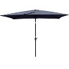 TiramisuBest 6x9ft Outdoor Patio Waterproof Umbrella with Crank & Push Button Tilt (without Flap) for Garden, Backyard, Pool, Market - Navy Blue - 2 of 4