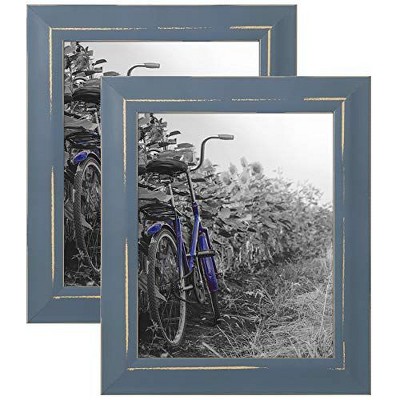 Americanflat 2 Pack Picture Frame with polished glass - Available in a variety of Sizes and Colors