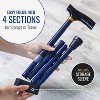 DMI Sports Walking Cane or Stick, Foldable Cane for Men, Women, Seniors and Handicapped Adjusts from 33-37" in 1 inch increments with Ergonomic Wood - 4 of 4