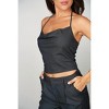 Women's Corina Cowl Neck Halter Top - falcon park - 3 of 4