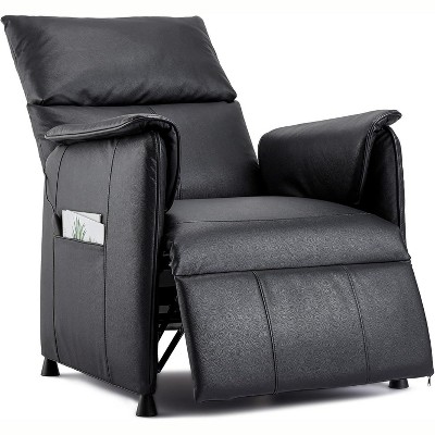 Recliner Chair, Electric Adjustable PU Leather Recliners with Remote Control, Modern Single Sofa with Thick Seat Cushion and Backrest for Home Office