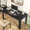 Tangkula Black Dining Table for 6 Modern 63’’ Rectangular Table w/ L Shaped Legs Wood Kitchen & Dining Room Tables - 3 of 4