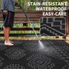 Outdoor Waterproof Rug - Reversible  Plastic Straw Mat for Patio, Camping & RV (UV Resistant,Foldable,Includes Carry Bag & Stakes) - 3 of 4