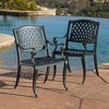 PAGED Set of 2 Patio Dining Chairs,Outdoor Dining Chairs with Traditional Design,Aluminum Chairs for Suitable for Patio,Garden - 4 of 4