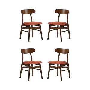 New Classic Furniture, Morocco Orange Solid Wood Dining Chair (Set of 4) - 1 of 4