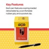 School Smart Retractable Gel Pens with Grip, Black Ink, Pack of 48 - 4 of 4