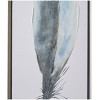 Set of 2 Canvas Bird Feathers Framed Wall Arts with Silver Frames Blue - Olivia & May - 3 of 4