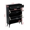 NicBex Storage Cabinet with 2 Flip Drawers and 1 Drawer,Shoe Rack Storage Organizer with Open Shelves for Closet Hallway Bedroom Entryway - 3 of 4