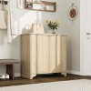 Fluted Buffet Sideboard Cabinet with Storage, Kitchen Storage Cabinet with Adjustable Shelves - 3 of 4