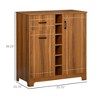 Aghana Digitals Brown MDF Wine Storage Cabinet with 6-Bottle Rack, Glass Holders, Drawer & - 2 of 4