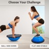 23-Inch Balance Ball, 1600 Lbs Inflatable Half Exercise Ball Balance Trainer with Nonslip Base, Half Yoga Ball Strength Training Equipment, Blue - 2 of 4