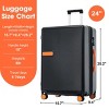 24 Inch Hardshell Checked Luggage,Expandable Spinner Suitcase with TSA Lock and Telescopic Handle,Lightweight Travel Suitcase-Cuddlewood - 4 of 4