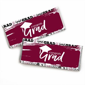 Big Dot of Happiness Maroon Grad - Best is Yet to Come - Candy Bar Wrapper Burgundy  Graduation Party Favors - Set of 24 - 1 of 4
