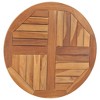 vidaXL Table Top Solid Teak Wood Round 1" 27.6" - 2 of 4