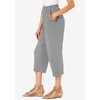 Roaman's Women's Plus Size Petite Soft Knit Capri Pant - 4 of 4
