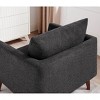 VANOMi 37'' Boucle Upholstered Armchair with Wood Legs - 3 of 4