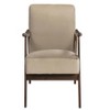 26"1pc Accent Chair Light Brown Velvet Upholstery - 4 of 4