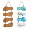 2 Pack Decorative Beach Signs for Home Decor, Eat, Sleep, Beach, Repeat Flip-Flop Ornament for Kitchen, Patio (10 x 23 In) - image 2 of 4