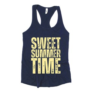 Simply Sage Market Sweet Summer Time Block Distressed Racerback Tank - 1 of 3
