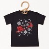 Santa Sleigh Glitter - Toddler Short Sleeve Tee and Kids Youth Short Sleeve Tee - 3 of 3