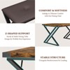 3-Piece Dining Table Set for 4, Industrial Kitchen Table with 2 PU Padded Benches,1.18 Inch Thickness - 3 of 4