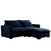 86.6" Corduroy Cloud L-Shaped Modular Sectional Sofa with Deep Seat & Storage Ottoman - 4 of 4