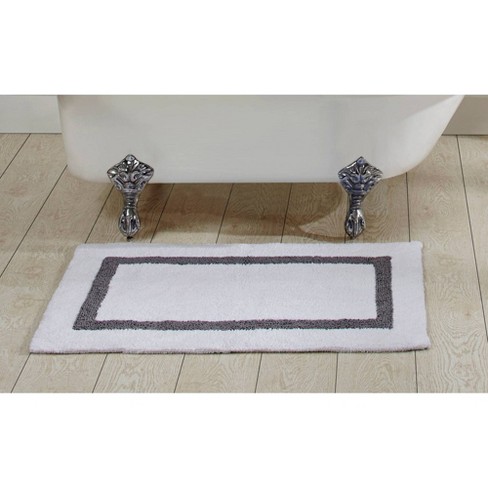 24x40 Hotel Collection Bath Rug White/gray - Better Trends : Target
