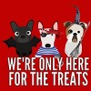 Men's Design By Humans Dog Halloween - We're Only Here For The Treats By PedigreePrints T-Shirt - 2 of 4