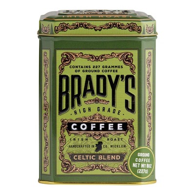 Brady's Celtic Blend Ground Coffee Tin 8 oz