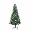 Artificial Pre-lit Christmas Tree Green 94.5" PVC and Metal - 3 of 4