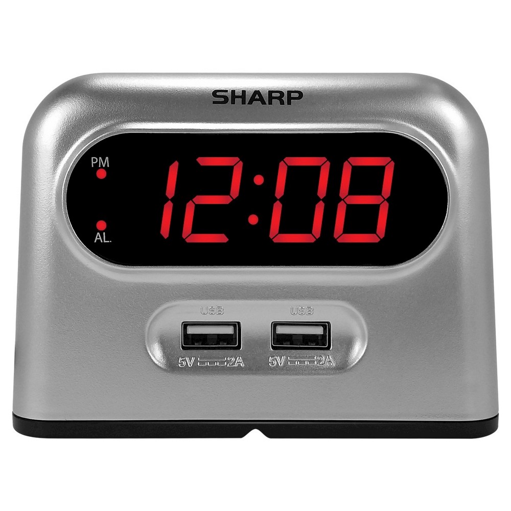 Upc 049353927930 sharp digital alarm clock with 2 x 2amp usb charger
