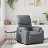 vidaXL Gray Faux Leather Massage Recliner Chair with Manual Recline and Vibration for Living Room, Bedroom - 2 of 4