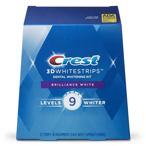 Crest 3d Whitestrips Brilliance White Teeth Whitening Kit - 16ct : Target