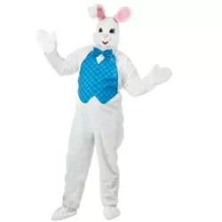 HalloweenCostumes.com 2X   Plus Size Mascot Easter Bunny Costume, White/Pink/Blue