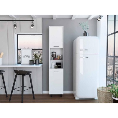 Sheffield Tall White Engineered Wood Pantry Cabinet