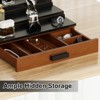 3-Tier Cologne Organizer For Men, Cologne Stand with Hidden Compartment and Drawer Storage, Wooden Perfume Organizer Holder - 4 of 4