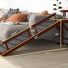 SEVOBAL Pet Steps and Ramps Wooden Dog Ramp with Removable Guardrails Non-Slip Carpet for Furniture Access, Brown, 73.2"*15.7"*33.1" - 3 of 4