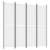 vidaXL 4-Panel Room Divider White 78.7"x78.7" Fabric - 2 of 4