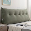 Bekrvio Multiple Sizes Headboard Pillow Wedge Reading Support Backrest Cushion with Pocket & Removable Cover for Bed Sofa Daybed - 2 of 4