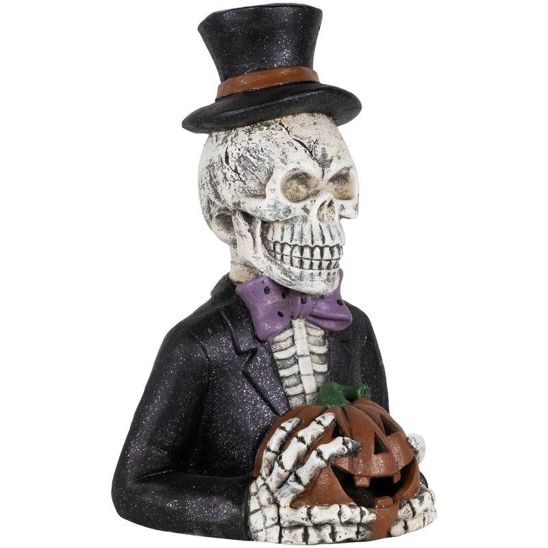 Northlight 23.5" LED Lighted Skeleton with Jack-O-Lantern Halloween Decoration, 5 of 11