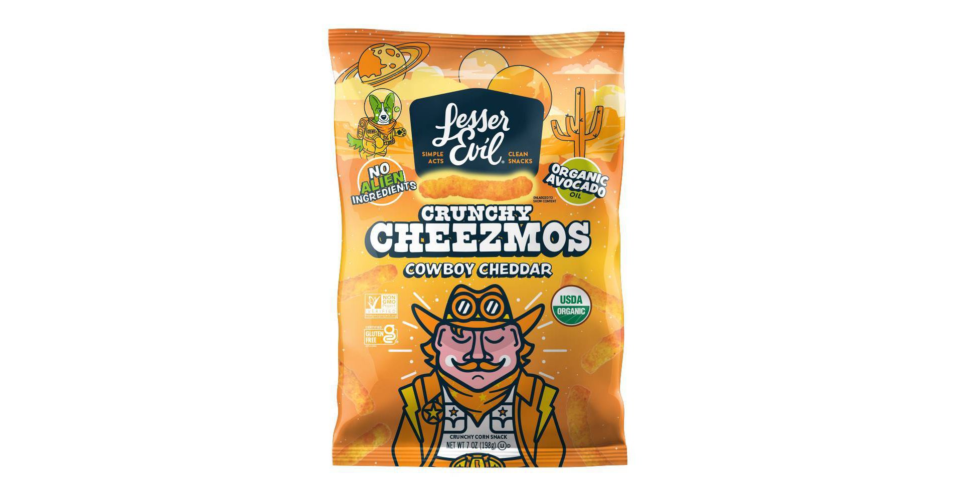 LesserEvil Cheezmos Cowboy Cheddar Chips - 7oz