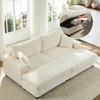 Mjkone Corduroy 2-Seater Chaise Lounge With Storage Ottoman& Armrest,Upholstered Loveseat Sleeper Reclining Sofa Bed Indoor - 2 of 4