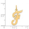 Black Bow Jewelry 14k Yellow Gold, Madison Collection, Medium Script Initial Pendant A-W - 4 of 4
