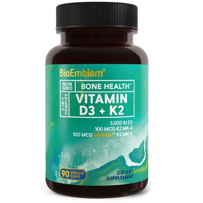 BioEmblem Vitamin D3 K2 90 ct