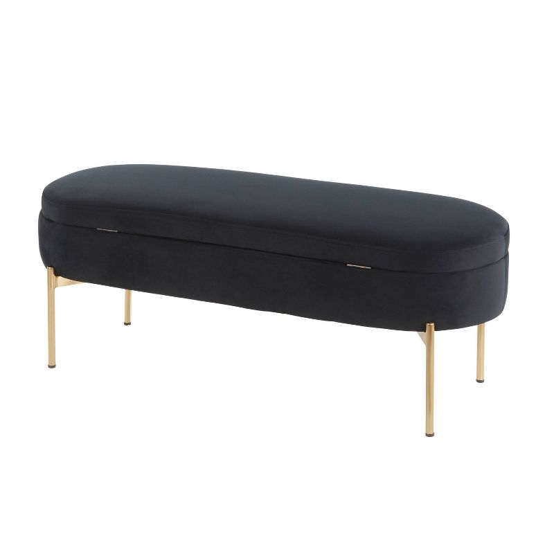 48" Chloe Contemporary Upholstered Storage Bench - LumiSource, 5 of 19