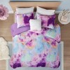 NicBex Full/Queen Watercolor Tie Dye Printed Bedding Comforter Sets with Throw Pillow,4 Piece Polyester Comfort Sheets Set for Bedroom - 4 of 4