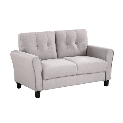 LOVMOR 57.5" Modern Living Room Loveseat Linen Upholstered Couch Furniture